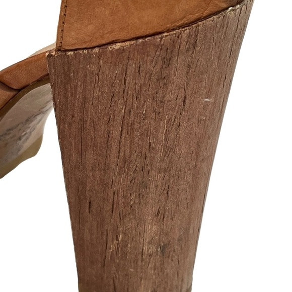 Kenneth Cole Sora Leather Criss Cross Block Heel Sandals - Picture 7 of 10